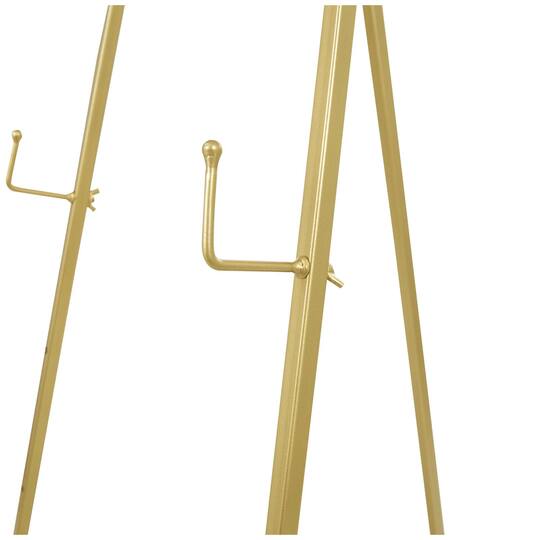 55.5" Gold Metal Geometric 3-Tier Display Easel